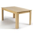 ID MARKET - Table à manger rectangle GEORGIA 6 personnes imitation hêtre 140 x 80 cm - vignette