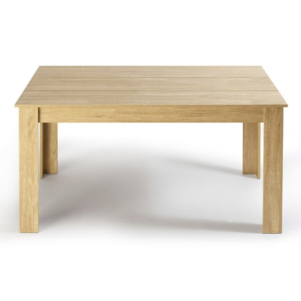 ID MARKET - Table à manger rectangle GEORGIA 6 personnes imitation hêtre 140 x 80 cm - large