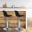 ID MARKET - Lot de 2 tabourets de bar KARL design noir - vignette