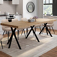 ID MARKET - Table console extensible ALIX 10 personnes 235 cm design industriel - vignette