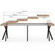 ID MARKET - Table console extensible ALIX 10 personnes 235 cm design industriel - vignette
