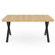 ID MARKET - Table à manger rectangle ALMA 6 personnes design industriel 160 cm - vignette