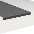 ID MARKET - Ensemble table à manger et 2 bancs ROZY 4 personnes blanc et gris 110 cm - vignette