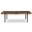 ID MARKET - Table à manger extensible rectangle AUSTRIA 8-12 personnes bois pied épingle noir 200-240 cm - vignette
