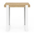 ID MARKET - Table haute de bar PHOENIX bois et blanc 90 cm - vignette