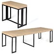 ID MARKET - Table console extensible TORONTO 14 personnes 300 cm design industriel - vignette