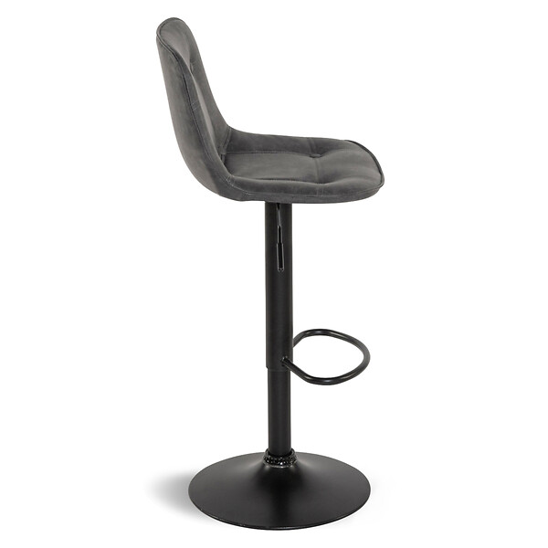 ID MARKET - Lot de 4 tabourets de bar DENVER gris vintage - large