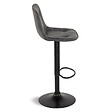 ID MARKET - Lot de 4 tabourets de bar DENVER gris vintage - vignette