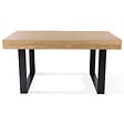 ID MARKET - Table à manger rectangle PHOENIX 6 personnes bois et noir 160 cm - vignette