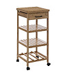 5 FIVE SIMPLY SMART - Desserte roulante de cuisine en Bambou H 90 cm - vignette