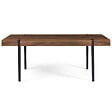 ID MARKET - Table à manger rectangle AUSTRIA 10 personnes bois pied épingle 200 cm - vignette