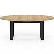 ID MARKET - Table à manger PHOENIX 8 personnes ovale 200 cm bois et noir - vignette