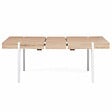 ID MARKET - Table à manger extensible rectangle AUSTRIA 6-10 personnes bois pied épingle blanc 160-200 cm - vignette