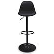 ID MARKET - Lot de 4 tabourets de bar KARL design noir pied noir - vignette