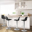 ID MARKET - Lot de 4 tabourets de bar KARL design noir - vignette
