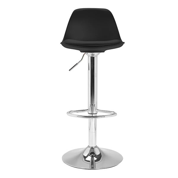 ID MARKET - Lot de 4 tabourets de bar KARL design noir - large