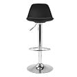ID MARKET - Lot de 4 tabourets de bar KARL design noir - vignette