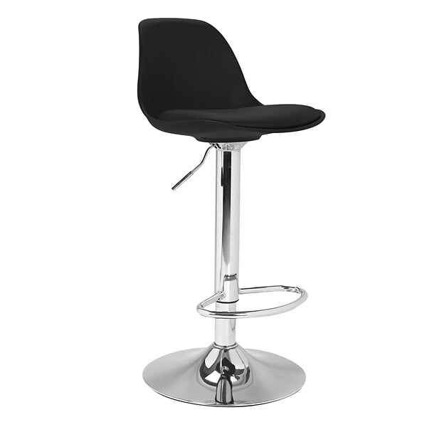 ID MARKET - Lot de 4 tabourets de bar KARL design noir - large