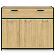 ID MARKET - Buffet 100 cm DETROIT 3 portes et 1 tiroir design industriel - vignette