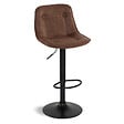ID MARKET - Lot de 4 tabourets de bar DENVER marron vintage - vignette