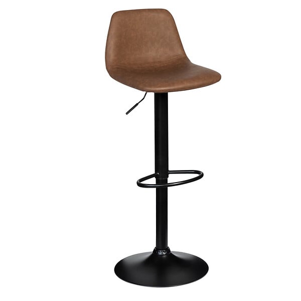 ID MARKET - Lot de 2 tabourets de bar TEXAS marron vintage - large