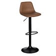 ID MARKET - Lot de 2 tabourets de bar TEXAS marron vintage - vignette