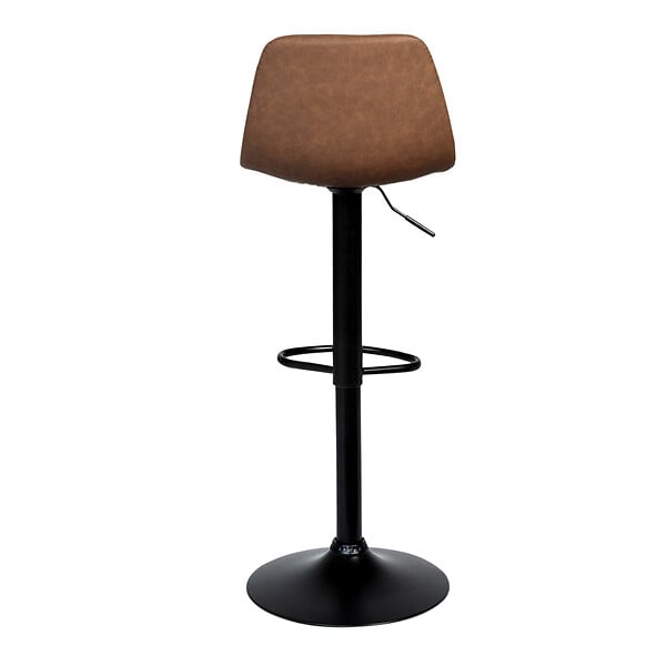 ID MARKET - Lot de 2 tabourets de bar TEXAS marron vintage - large