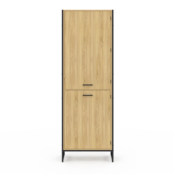 ID MARKET - Colonne de cuisine 60 cm DETROIT 2 portes design industriel - large