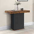 ID MARKET - Table console extensible EDEN 10 personnes 235 cm bois effet vieilli et noir - vignette