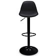 ID MARKET - Lot de 2 tabourets de bar KARL design noir pied noir - vignette