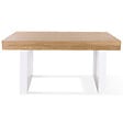 ID MARKET - Table à manger rectangle PHOENIX 6 personnes bois et blanc 160 cm - vignette