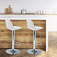 ID MARKET - Lot de 2 tabourets de bar KARL design blanc - vignette
