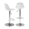 ID MARKET - Lot de 2 tabourets de bar KARL design blanc - vignette