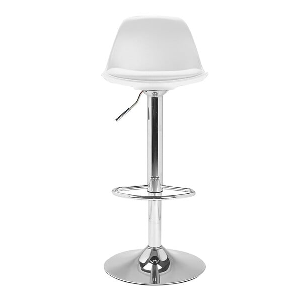 ID MARKET - Lot de 2 tabourets de bar KARL design blanc - large
