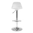 ID MARKET - Lot de 2 tabourets de bar KARL design blanc - vignette
