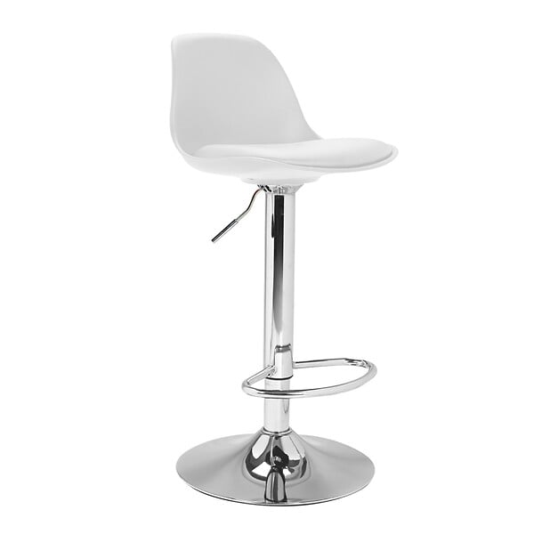 ID MARKET - Lot de 2 tabourets de bar KARL design blanc - large