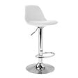 ID MARKET - Lot de 2 tabourets de bar KARL design blanc - vignette
