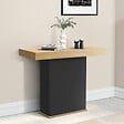 ID MARKET - Table console extensible EDEN 10 personnes 235 cm bois et noir - vignette