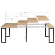 ID MARKET - Table console extensible TORONTO 10 personnes 235 cm design industriel - vignette