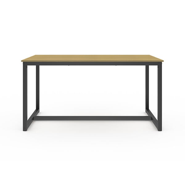 ID MARKET - Table à manger rectangle DETROIT 8 personnes design industriel 150 cm - large