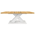 ID MARKET - Table à manger extensible rectangle ALICIA 6-10 personnes bois et blanc 160-200 cm - vignette