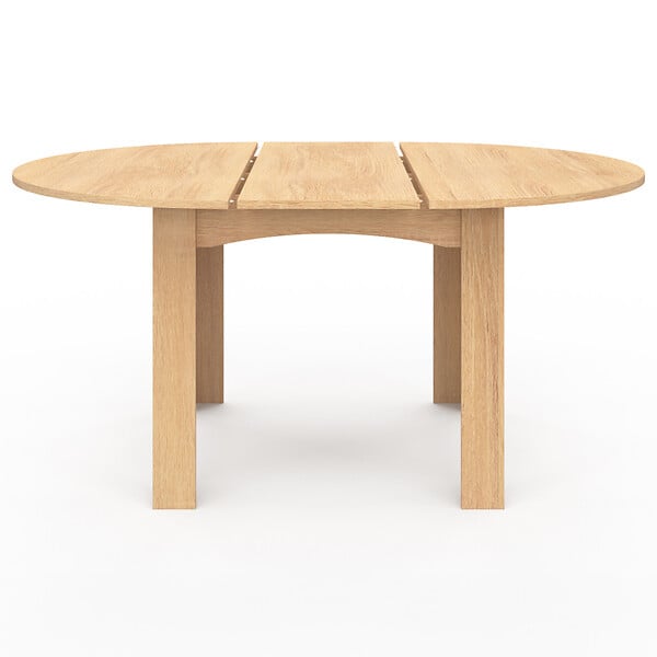 ID MARKET - Table à manger extensible ronde DONA 4-8 personnes façon hêtre 110-150 cm - large