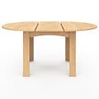 ID MARKET - Table à manger extensible ronde DONA 4-8 personnes façon hêtre 110-150 cm - vignette