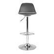 ID MARKET - Lot de 2 tabourets de bar KARL design gris - vignette