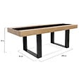 ID MARKET - Table à manger rectangle PHOENIX 8 personnes bois et noir bande centrale noire 200 cm - vignette