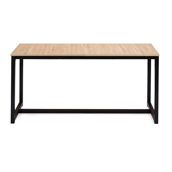 ID MARKET - Table à manger extensible rectangle DETROIT 6-10 personnes design industriel 160-200 cm - large