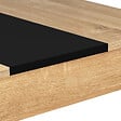 ID MARKET - Ensemble table à manger et 2 bancs ROZY 4 personnes façon hêtre et noir 110 cm - vignette