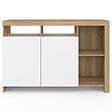 ID MARKET - Buffet 110 cm MALO bois et portes blanches - vignette