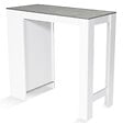 ID MARKET - Table de bar BARTH 2 à 4 personnes bois blanc plateau effet béton - vignette
