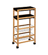 5 FIVE SIMPLY SMART - Desserte de cuisine roulante avec plateaux amovibles en Bambou H 83 cm - vignette